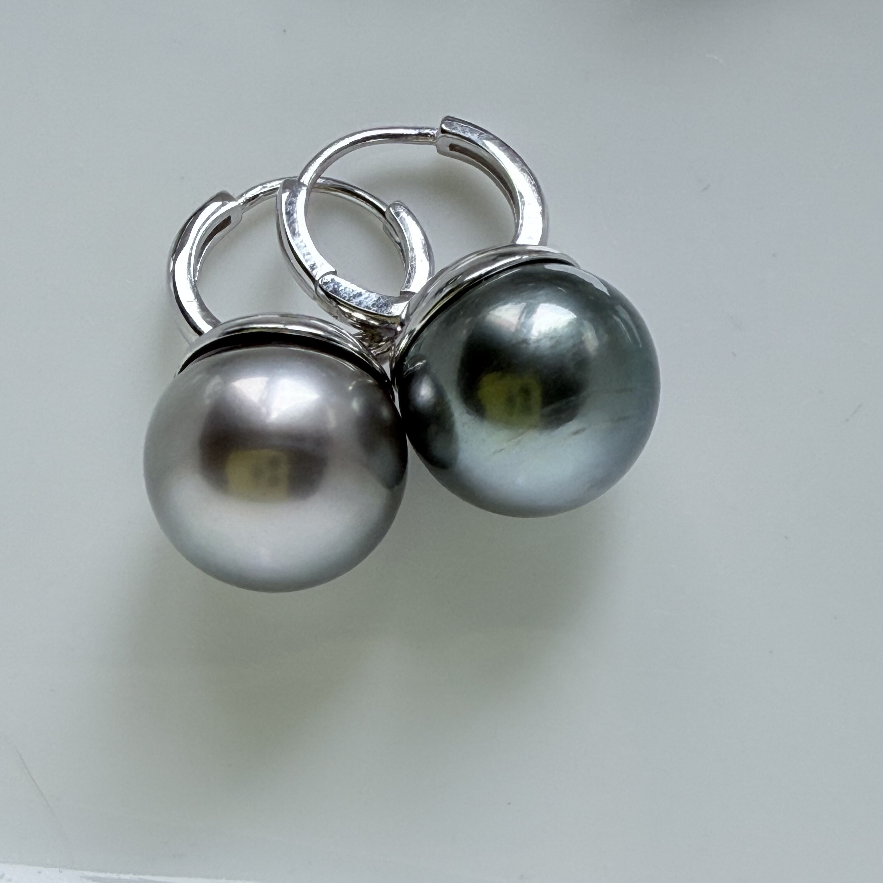 【特清不褪】大溪地极光山岛珠高品质海珠AB款耳环钩 K金工艺耳钉