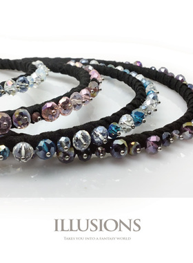 【特卖不退换】illusions [北回归线] 镶钻幻彩水晶发箍四色选