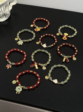 好事花生玉兔手链女ins小众设计