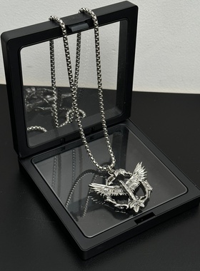 欧美复古永恒之藤飞鹰情侣项链男