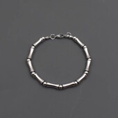 钛钢竹节拼接串珠手链男女款 ins小众设计高级感夏天闺蜜情侣手饰