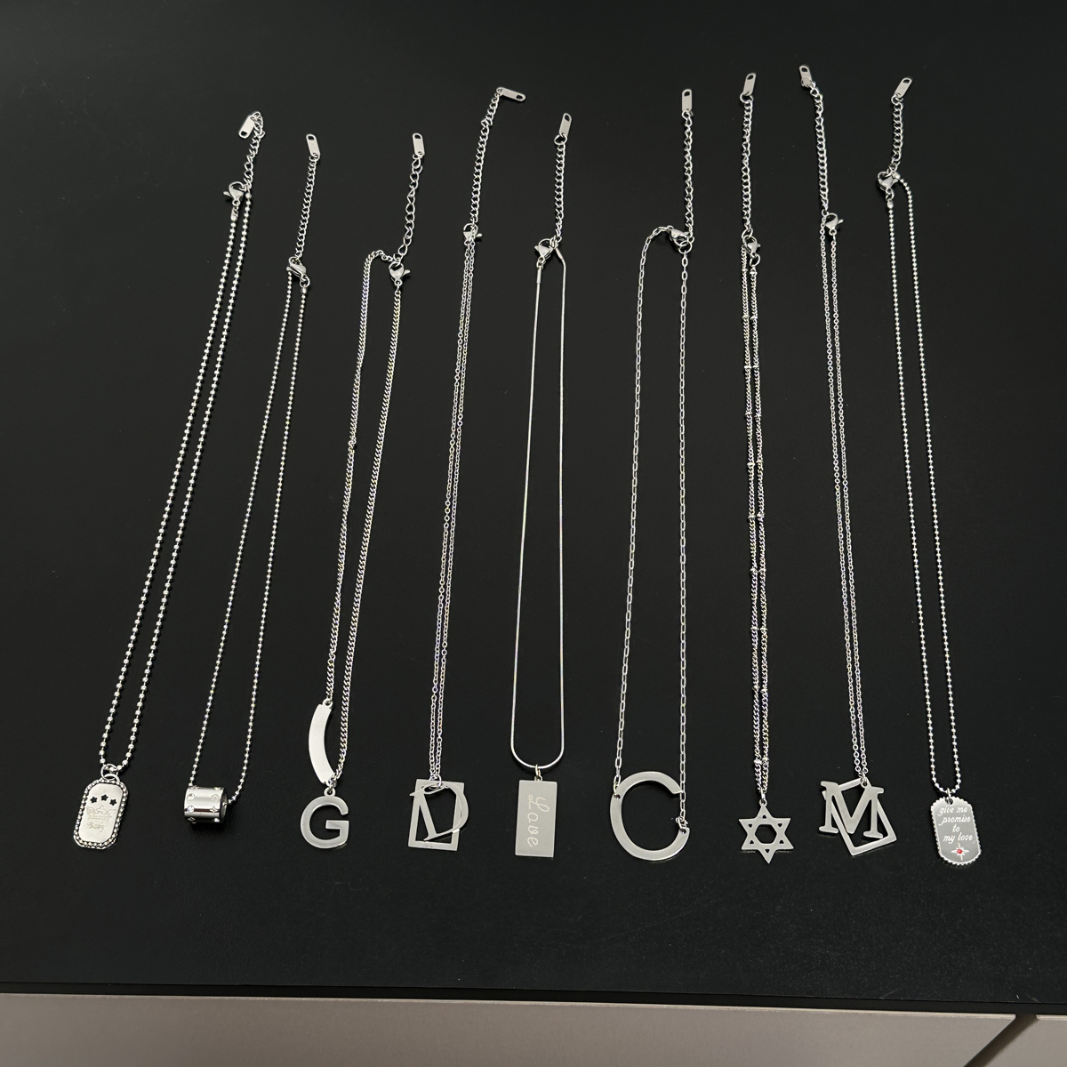 高级感简约精致钛钢项链男女款