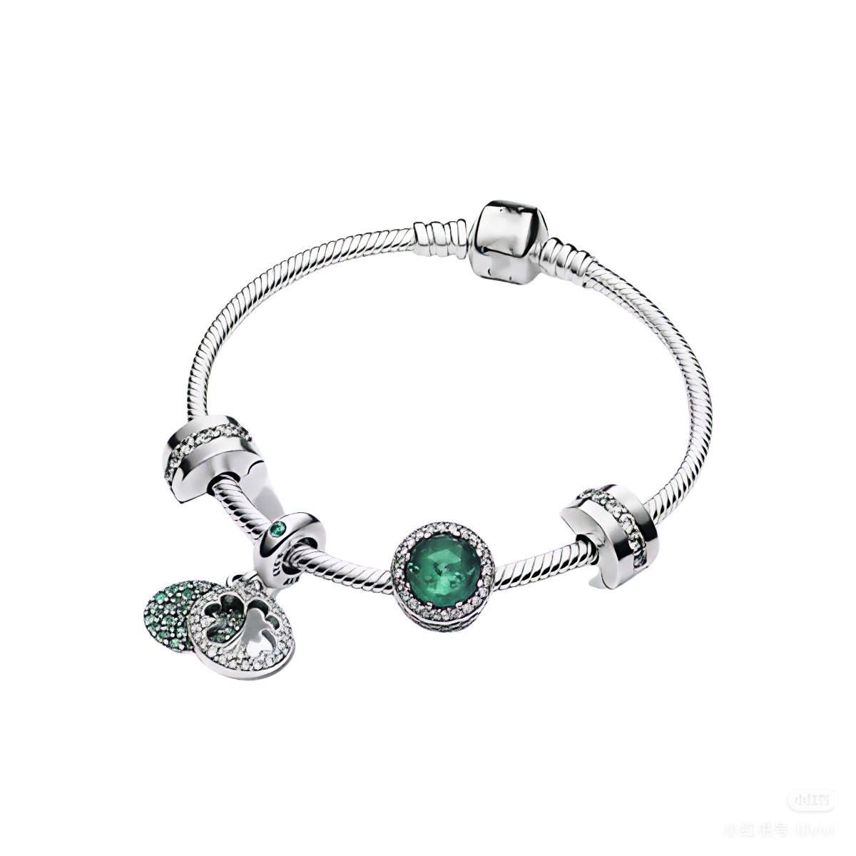 潘家风格小众轻奢微镶绿色串珠手链女精致送闺蜜礼物手镯