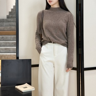 诺丁汉丨牦牛绒·山羊绒丨小禾风无缝一线成衣保暖针织衫-MY6540