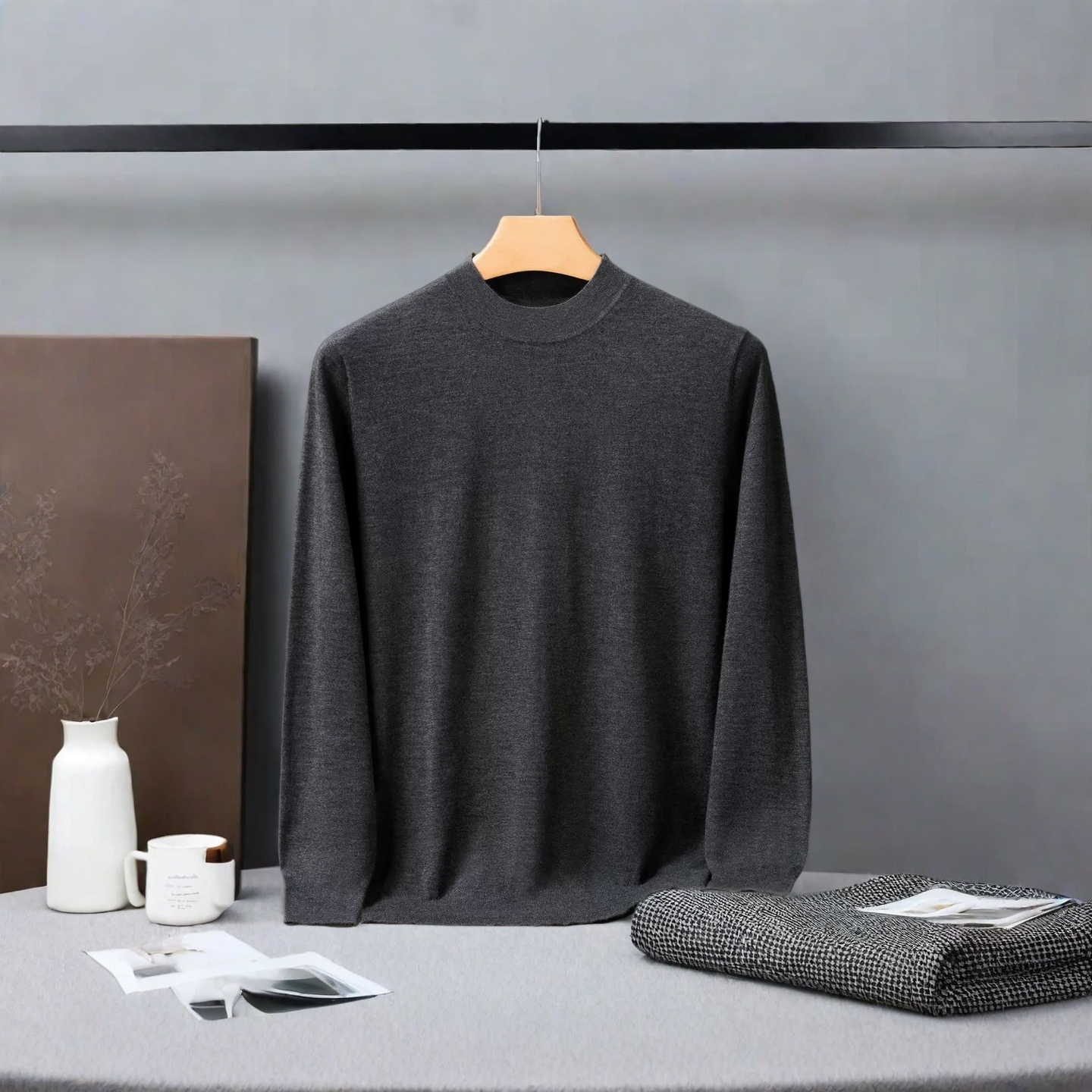 盖茨比丨Baby Cashmere丨100精纺小山羊绒丨男士针织衫-MY6471