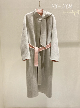 年终大衣专场丨Llama美洲羊驼·羊毛丨设计款飘带双面大衣-MY6626