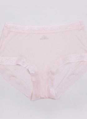 100桑蚕丝｜euri薄款高弹蕾丝边中腰舒适真丝女三角内裤-MY5807