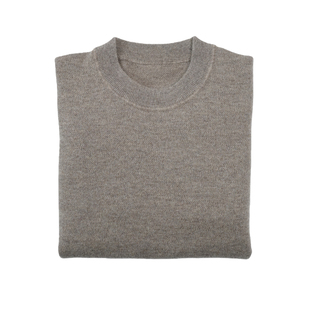 男士羊绒衫丨空气层虚提厚款纯色圆领针织纯羊绒衫-MY6499