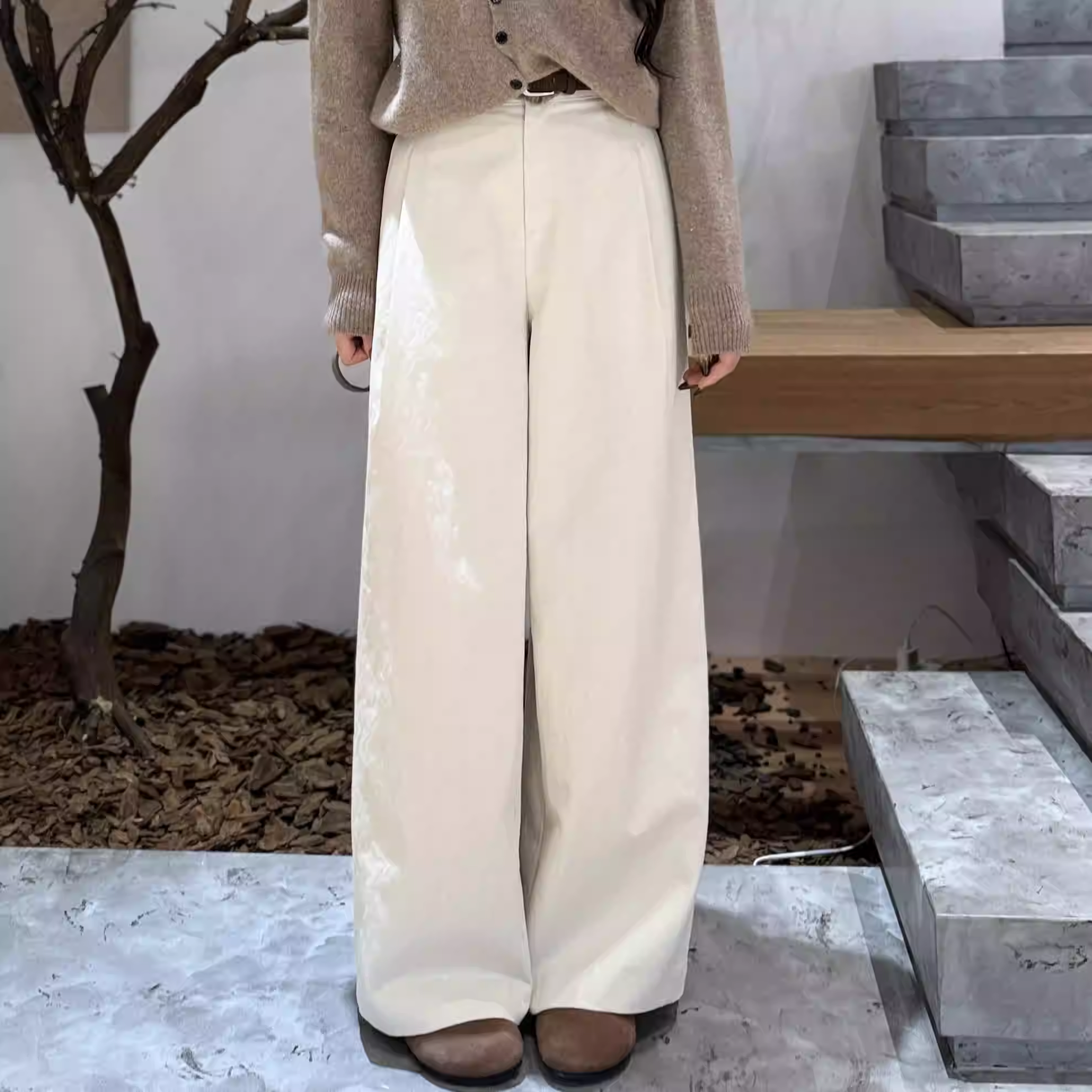 布里斯班丨天丝棉竹节感面料丨复古百搭中高腰显瘦休闲裤-MY6354,女装/女士精品,休闲裤,淘宝优惠券,粉丝福利购,淘宝优惠卷