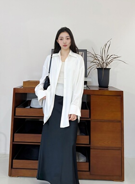 都市古堡丨100桑蚕丝丨26姆米真丝正绢宽松舒适百搭衬衫-MY4054