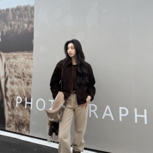 LIFE曼城丨反绒山羊皮丨巴恩风压格羊皮保暖鹅绒羽绒服-MY6375