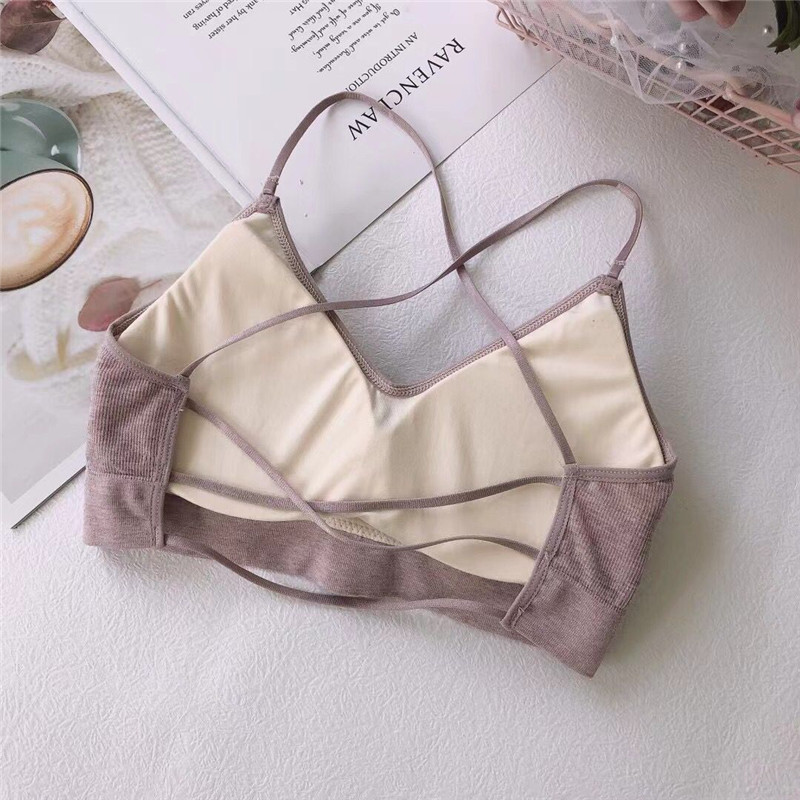 测试推荐细带美背抹胸棉