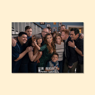 摩登家庭海报美剧周边ModernFamily明信片卧室墙贴卡片房间装饰画