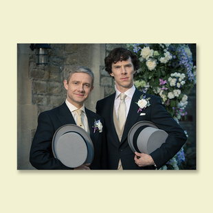 饰画 神探夏洛克Sherlock海报福尔摩斯英剧剧照宿舍墙贴卡片卧室装