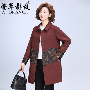 妈妈春装新中式国风外套宽松中长款2026新款中老年人风衣春秋女装