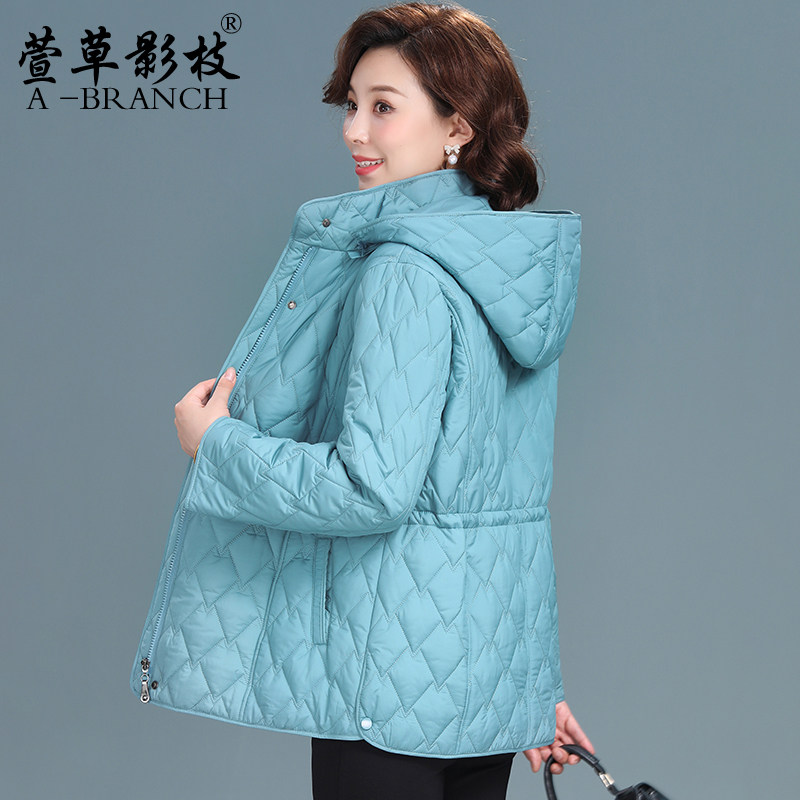 时尚妈妈秋冬棉服中老年女装轻薄款棉衣保暖似羽绒宽松小个子外套