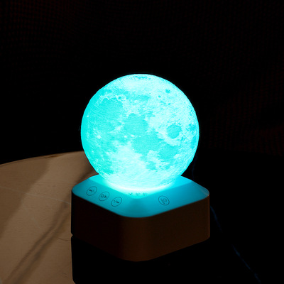 2025年新款七彩月球灯睡眠仪 白噪音LED伴睡灯家用催眠器安抚助眠