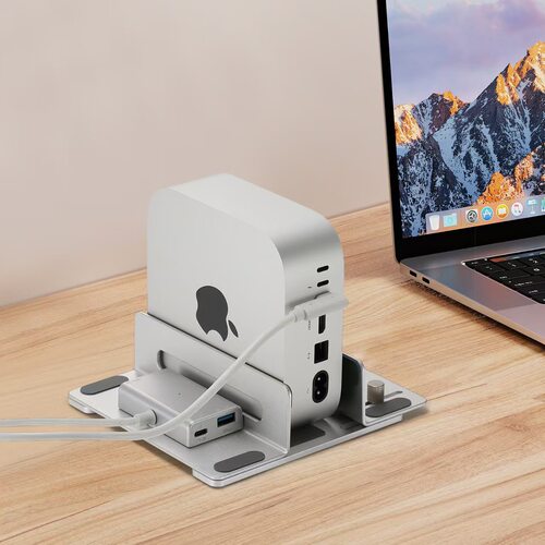 适用于苹果Mac Mini主机底座笔记本立式支架带扩展坞 N39-M4