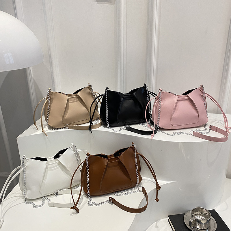 芊舒祺2026新款欧美时尚水桶包女单肩斜挎小包包百搭车缝线圆筒包,箱包皮具/热销女包/男包,水桶包,淘宝优惠券,粉丝福利购,淘宝优惠卷