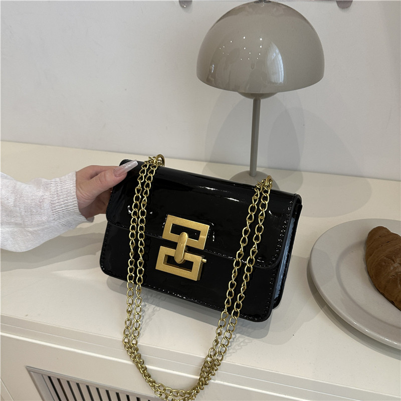 芊舒祺高级感小众锁扣小方包女2025新款潮时尚百搭链条单肩斜挎包