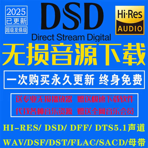 无损音乐DTS5.1下载DSD母带音源