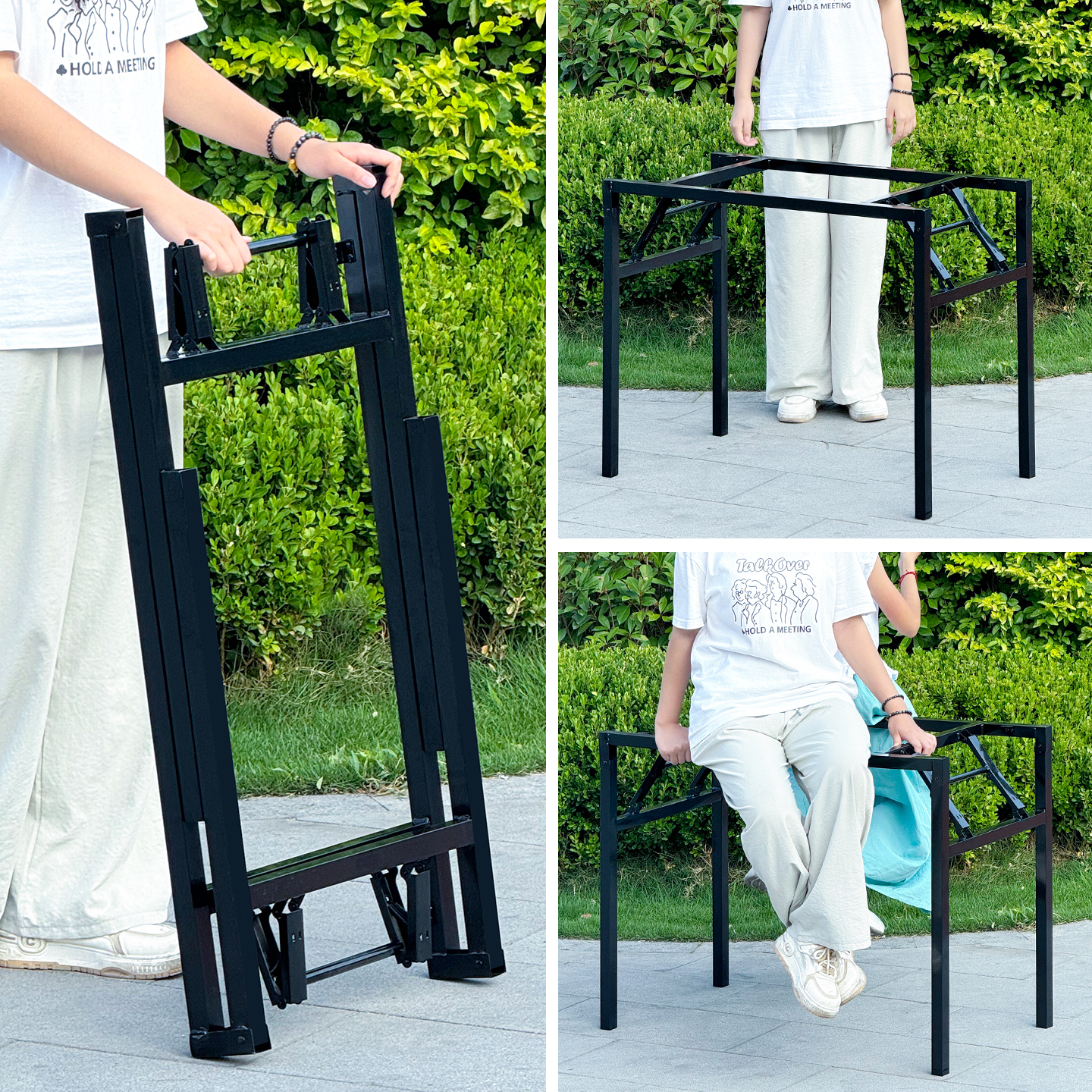 柔通桌子腿支撑架可折叠省空间