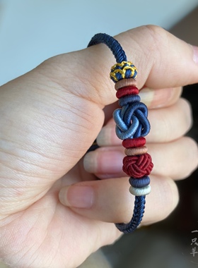 手工编织成品八股辫同心结情侣手链 男女手绳可穿配饰diy编绳设计