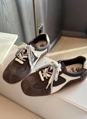 跟高3cm巨好看不累脚轻便德训鞋2025秋冬新款超火软底百搭休闲鞋