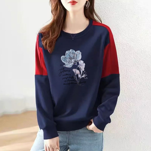 纯棉秋装时尚气质卫衣女打底上衣