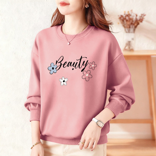 打底上衣潮 休闲宽松时尚 品牌外贸清仓纯棉气质长袖 卫衣女秋冬新款