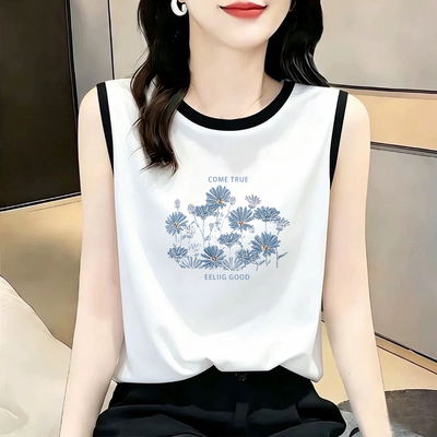 纯棉无袖吊带背心t恤女夏季