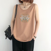 外贸出口清仓捡漏100%纯棉时尚 吊带背心女内宽松外穿无袖 小上衣夏