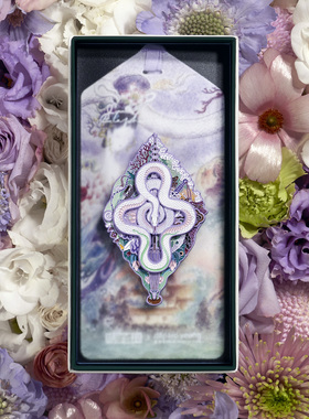 daparo白蛇胸针文创冰箱贴画师联名款生肖春季生日礼物精致徽章