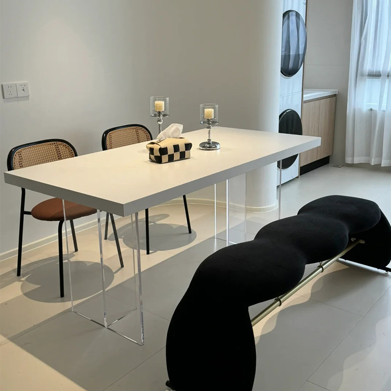 万人加购网红亚克力悬浮岩板餐桌