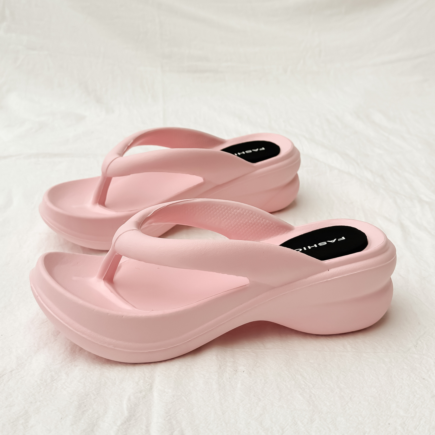 Bzbz抗菌除臭~!韩版增高厚底防滑休闲凉拖鞋女夏时尚夹脚人字拖鞋