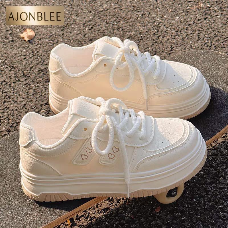 Babudou百搭白女鞋2025新款夏季不累脚女孩运动鞋小众流行运动鞋