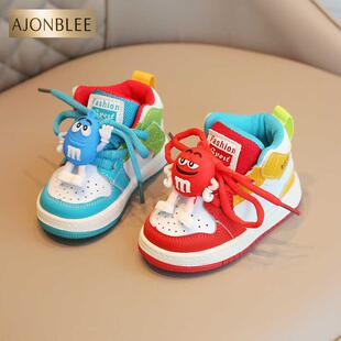 鸳鸯鞋女小童潮牌童鞋女童高帮街舞鞋子嘻哈男童宝宝防滑板鞋春秋