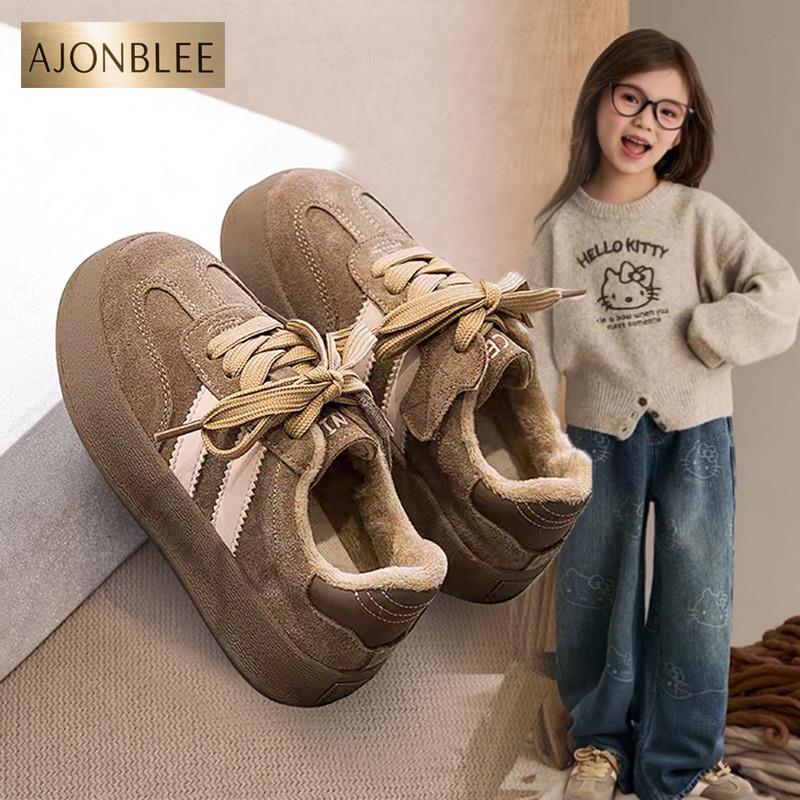 女童鞋子儿童运动鞋2025秋冬新款大童二棉板鞋男童德训鞋休闲鞋潮