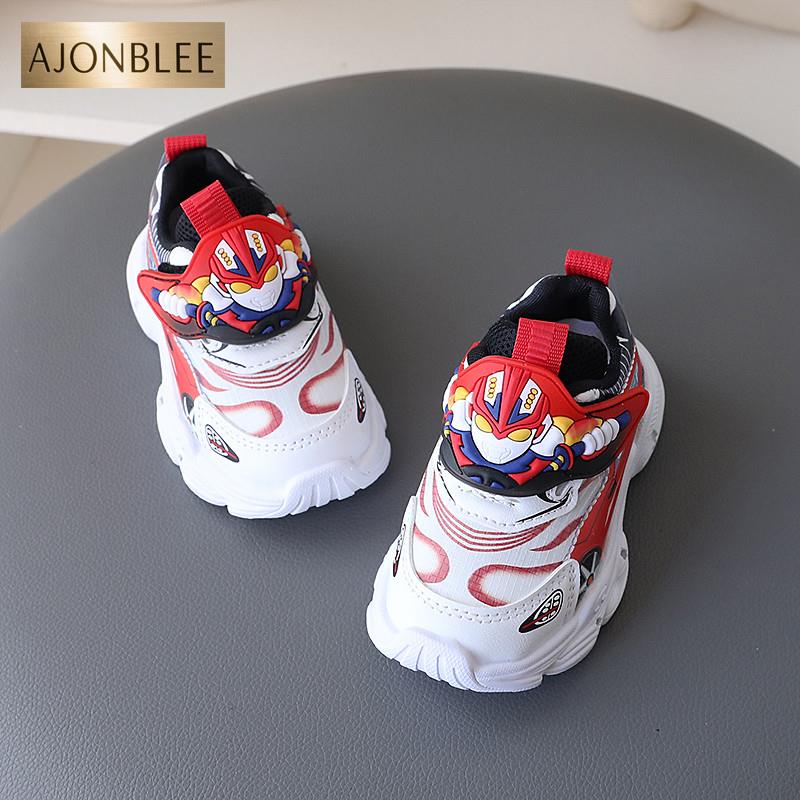 2024春秋新款儿童运动鞋亮灯童鞋女宝防滑软底跑步鞋男童炫酷卡通