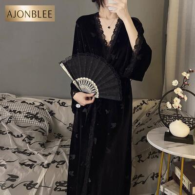 长款睡袍女款2025新款浴袍外披秋冬丝绒晨袍睡衣外袍高级感可外穿