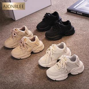 2025春秋季 小白鞋 新款 皮面鞋 潮 儿童运动鞋 子男童软底老爹鞋 女童鞋