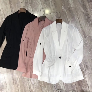 新款棉麻西服外套一粒扣时尚款式精品热卖女款百搭款精品热卖