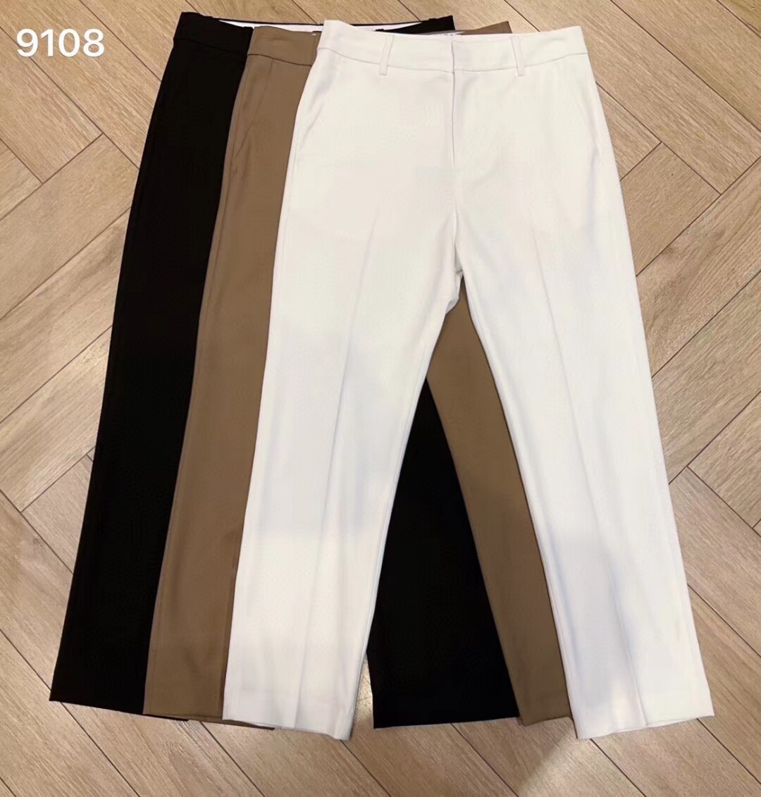 春装新品流行质感料休闲裤通勤百搭女小脚九分裤修身显瘦百搭款女