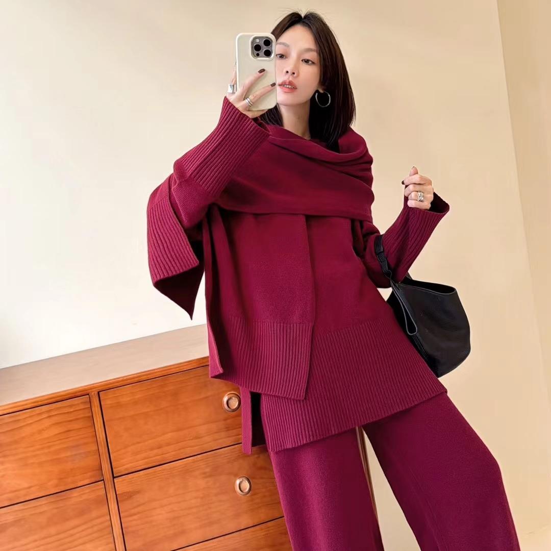 新品羊毛套装时尚舒适精品热卖品质经典款舒适圆领气质