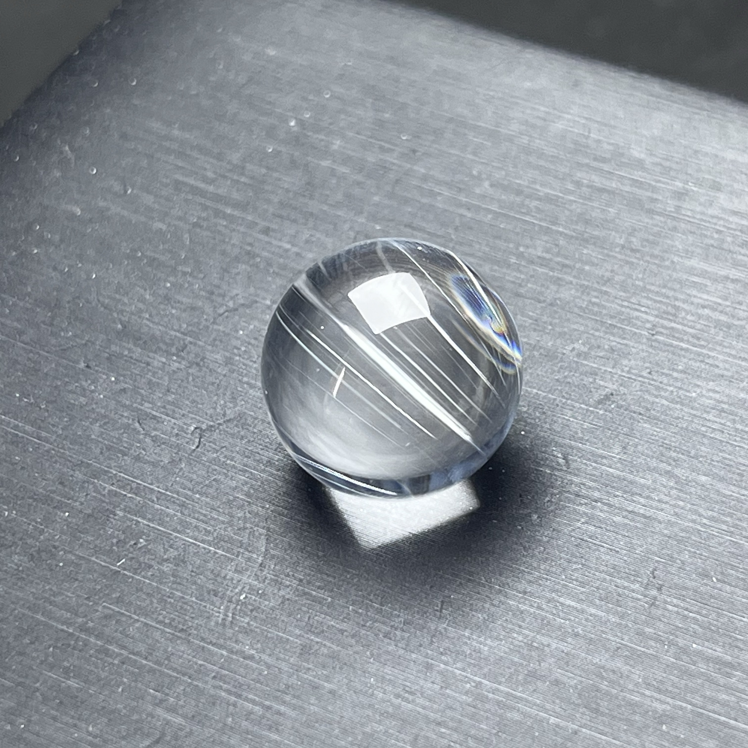 珍藏，大尺寸，绝对超值精品，天然猫眼托帕石单珠，尺寸18mm