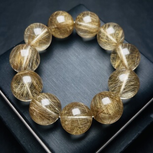 颜色偏金发 尺寸：20.5mm左右 发丝鱼骨状 珍藏银发魔鬼发手链