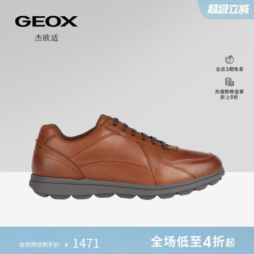 GEOX杰欧适亮面设计感男士皮鞋