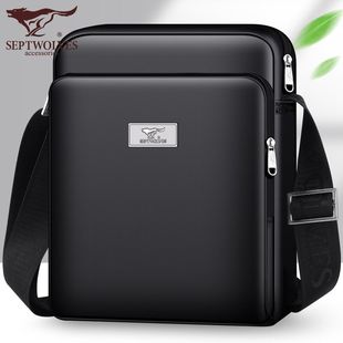 七匹狼单肩背包斜挎包男生ins潮牌搭男包父亲节礼物送爸爸实用