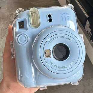【mini12保护壳】instax透明壳水晶壳拍立得背绳保护套奶牛背带