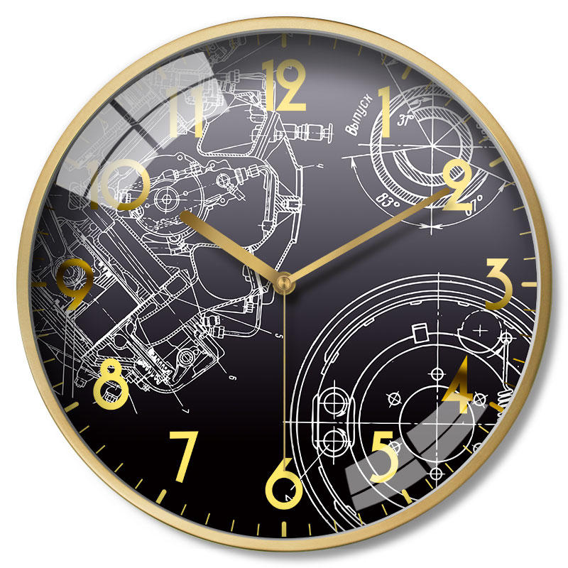 摩门创意风卧室挂钟客厅